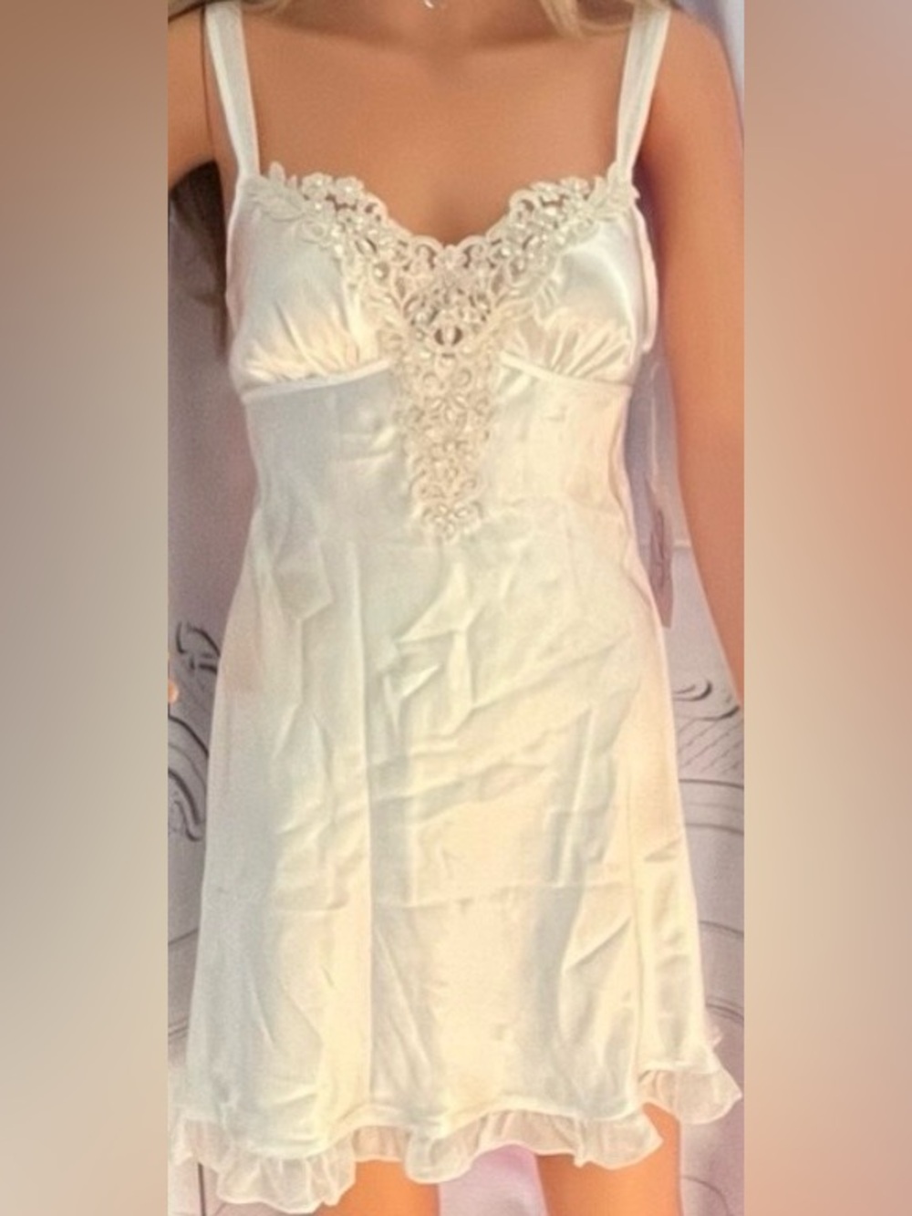 Linea Donatella Cream Lace Chemise